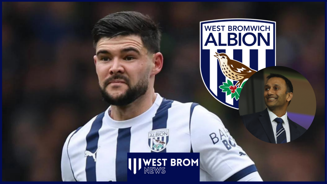 West Brom midfielder Alex Mowatt and owner Shilen Patel