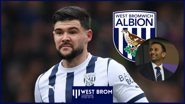 West Brom midfielder Alex Mowatt and owner Shilen Patel