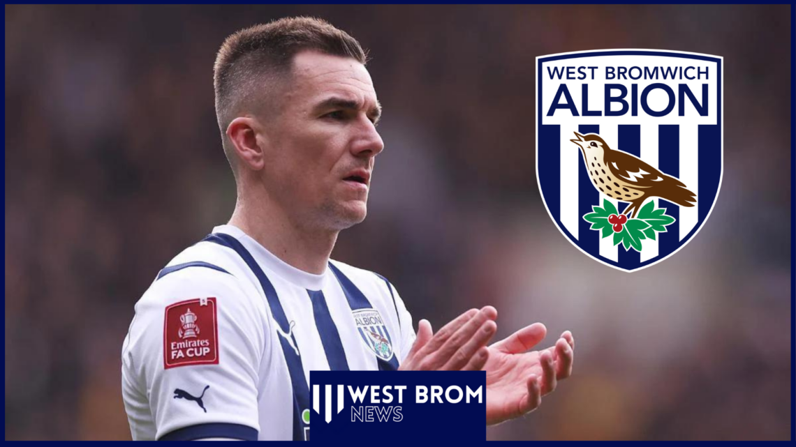 Jed Wallace applauds during a West Brom Championship clash.