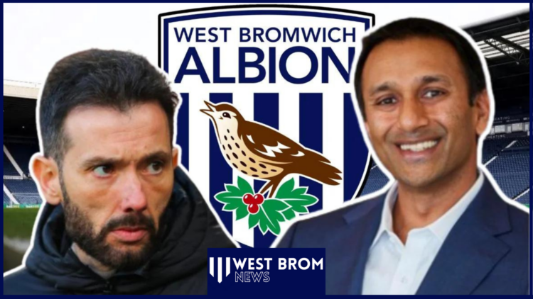 West Brom manager Carlos Corberan and owner Shilen Patel