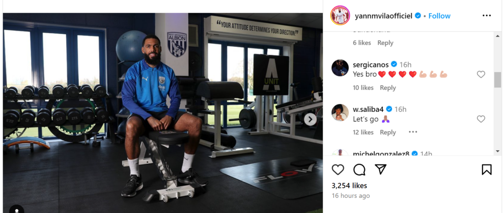 Yann M'Vila posted about his move to West Brom