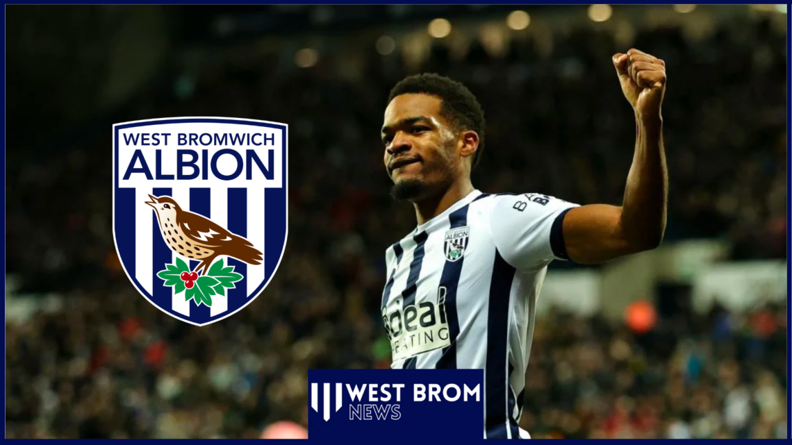 Grady Diangana with West Brom badge