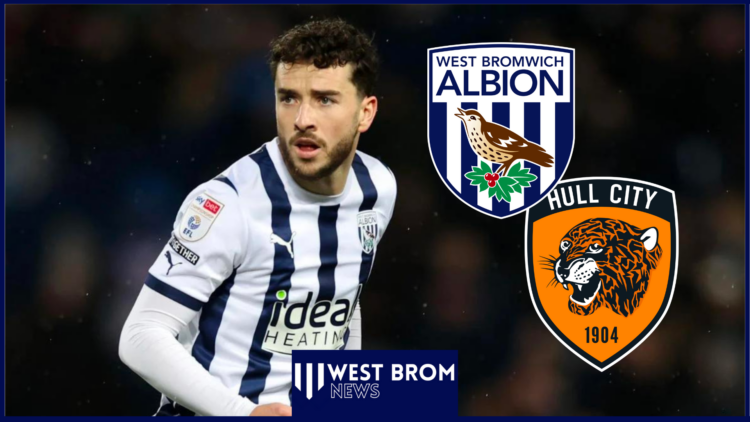 Mikey Johnston with West Brom and Hull City badges