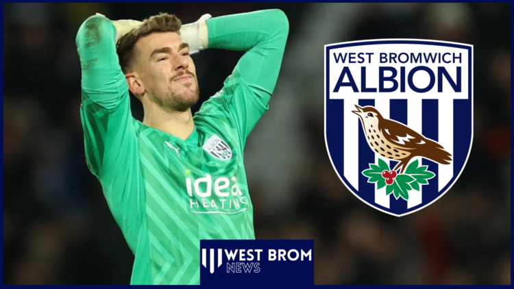 Alex Palmer and West Brom badge