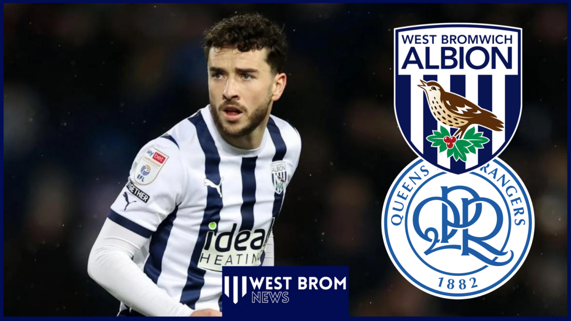 Mikey Johnston on Sky Sports with West Brom and QPR badges