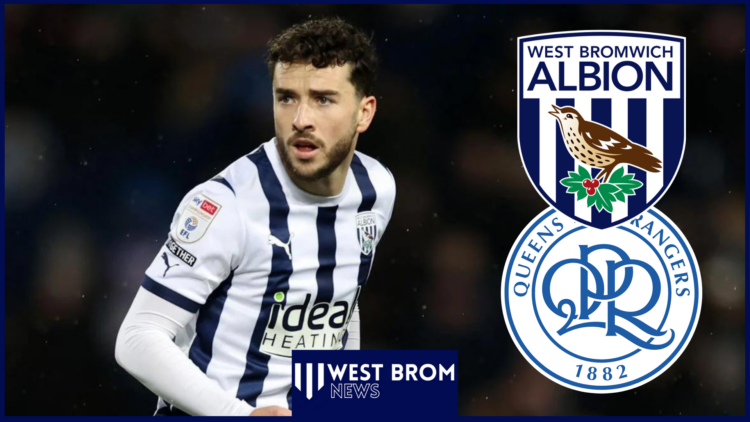 Mikey Johnston on Sky Sports with West Brom and QPR badges