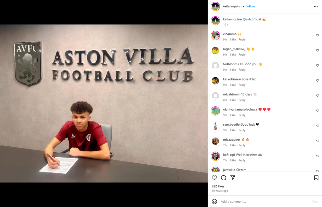 West Brom gem Kielan Quinn signs for Aston Villa