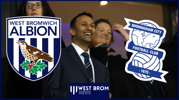Shilen Patel with West Brom and Birmingham City badges