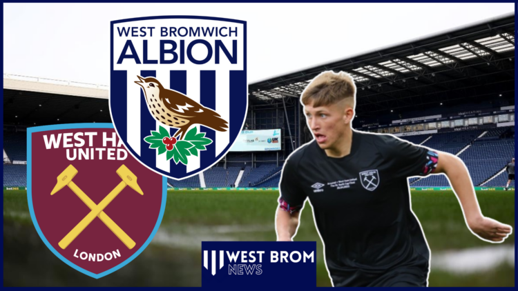 West Ham loanee Callum Marshall at West Brom