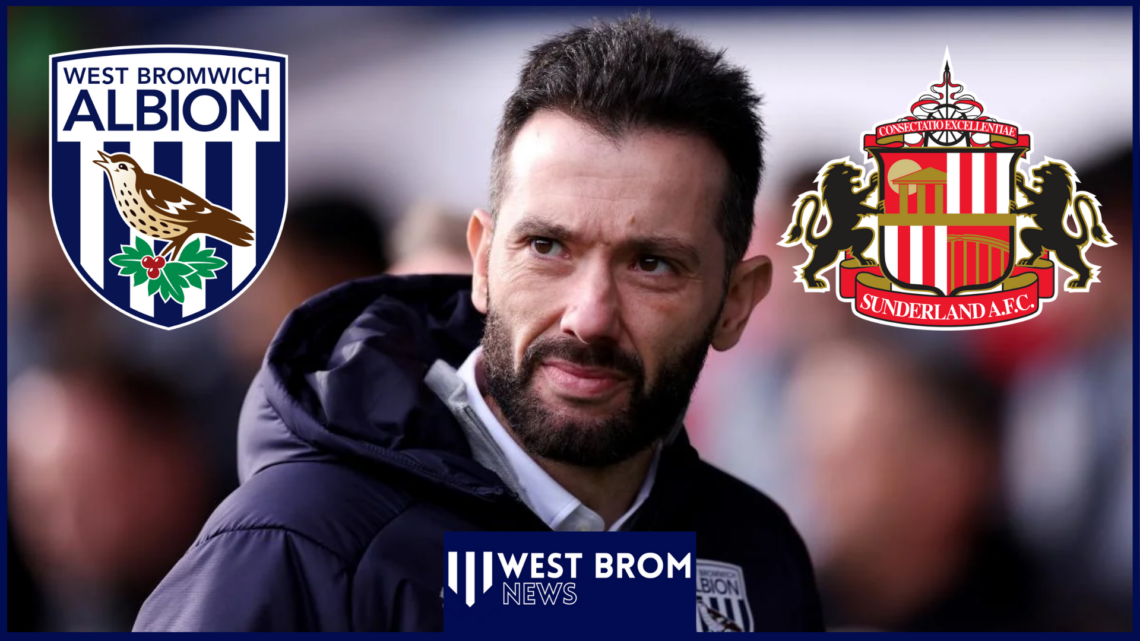 Carlos Corberan with West Brom and Sunderland badges