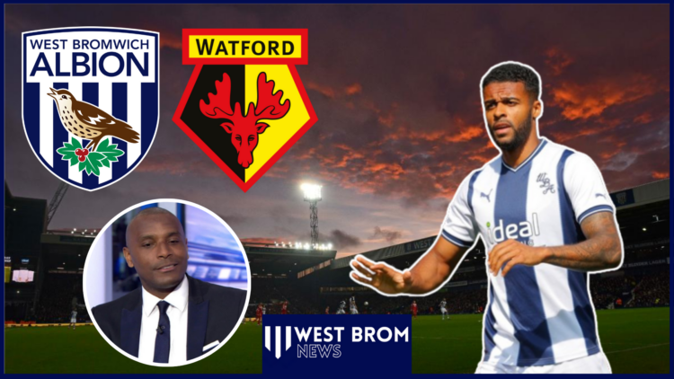 Darnell Furlong and Clinton Morrison in West Brom v Watford