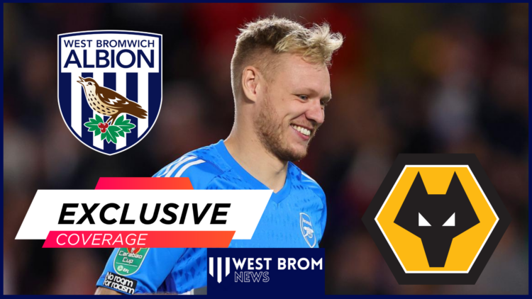 Aaron Ramsdale, West Brom badge, Wolves badge