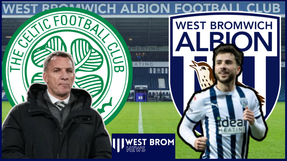 Celtic badge, West Brom, Brendan Rodgers, Mikey Johnston