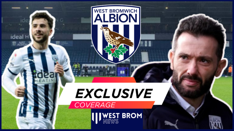 Mikey Johnston, Carlos Corberan, West Brom logo