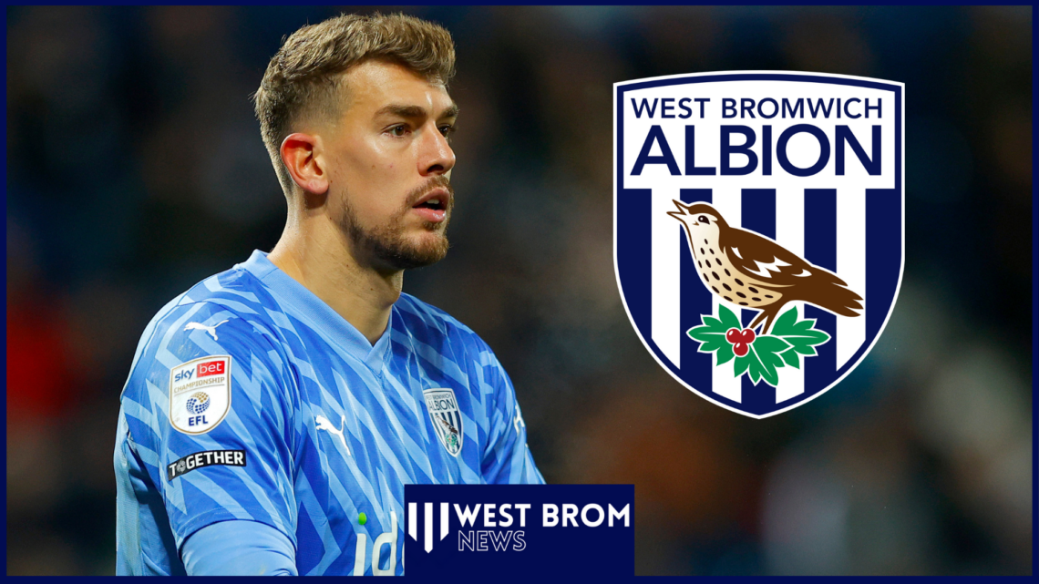 West Brom badge and goalkeeper Alex Palmer