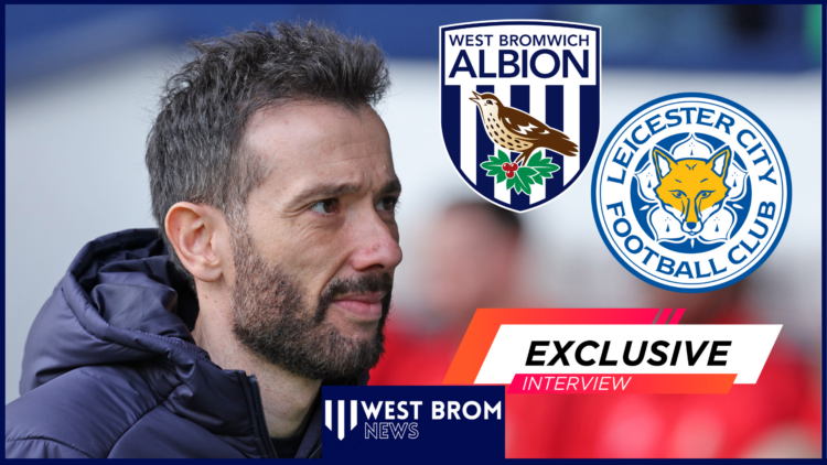Carlos Corberan, West Brom badge, Leicester City badge