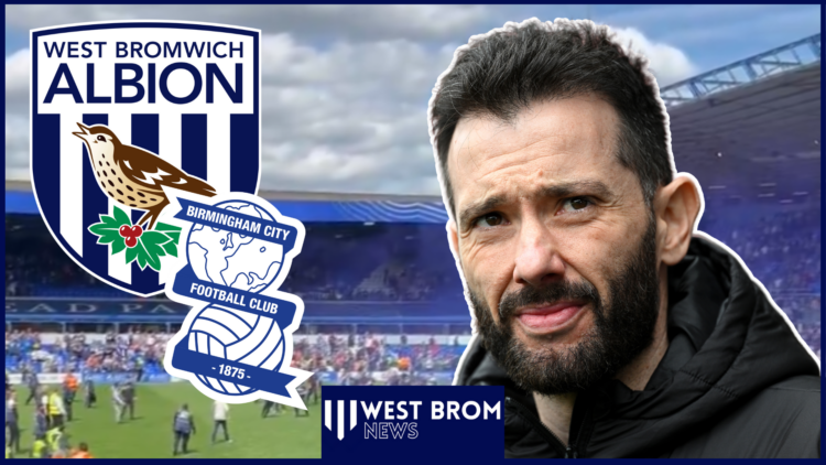 Carlos Corberan plus West Brom and Birmingham City badges