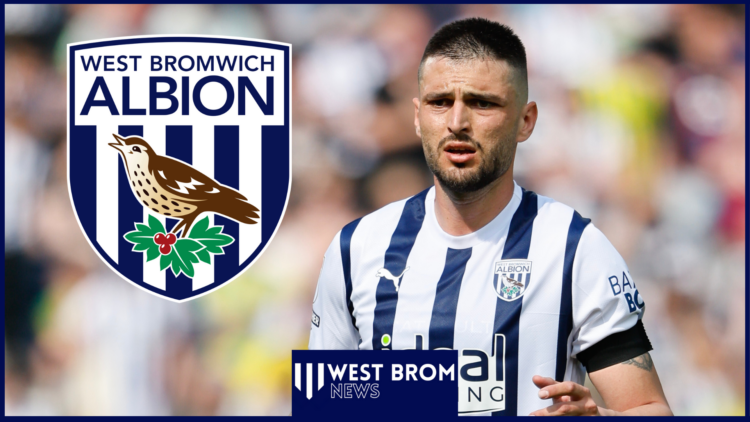 West Brom badge and midfielder Okay Yokuslu