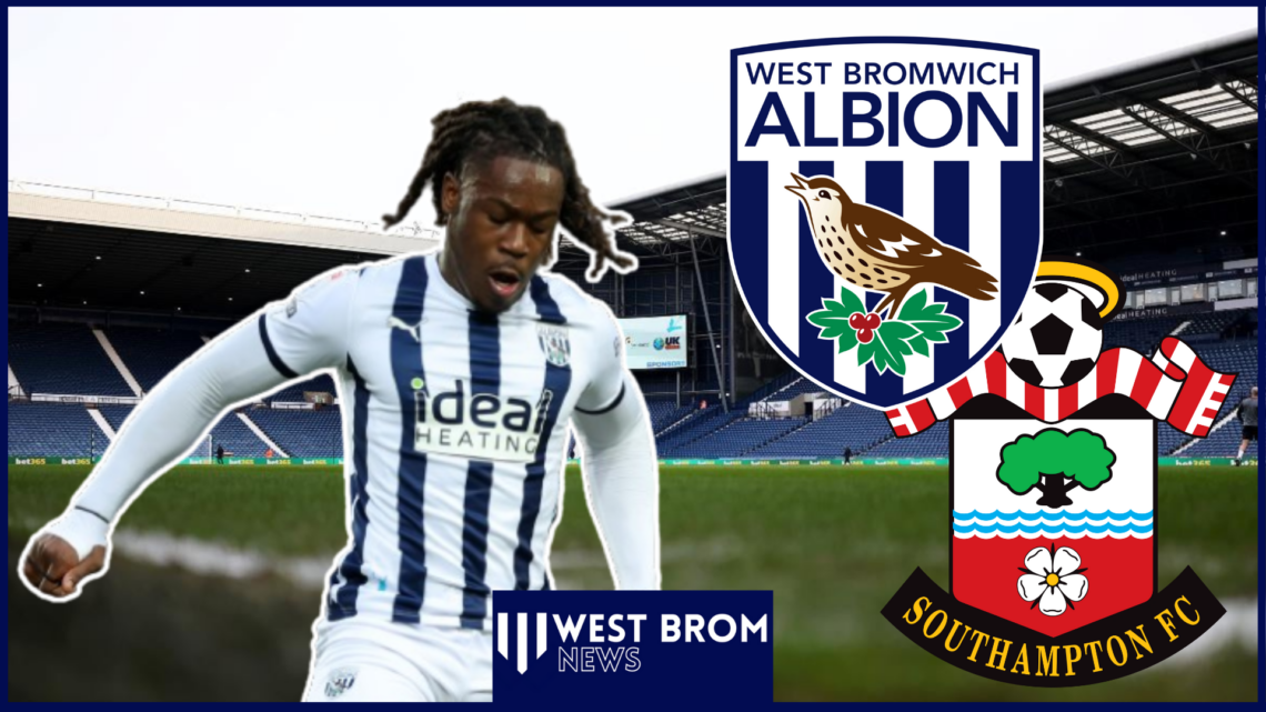 Brandon Thomas-Asante, West Brom badge, Southampton badge