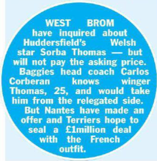 West Brom, Sorba Thomas