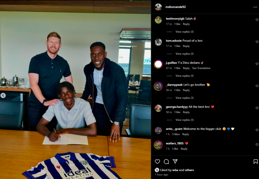West Brom defender Muhamed Diomande