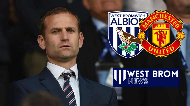 West Brom and Man United badges, Dan Ashworth