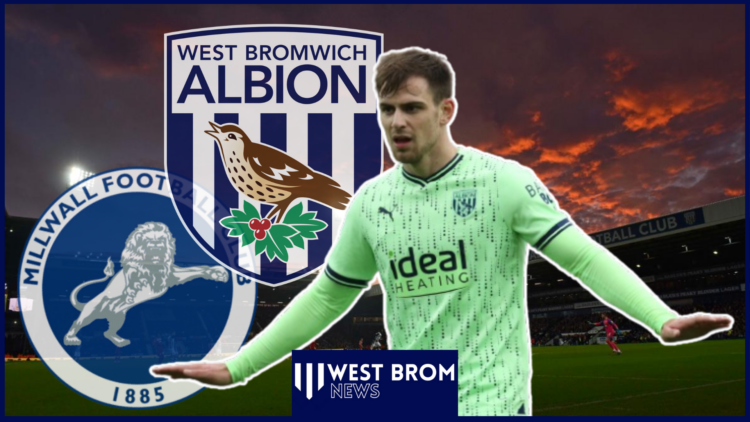 Jayson Molumby, West Brom badge, Millwall badge