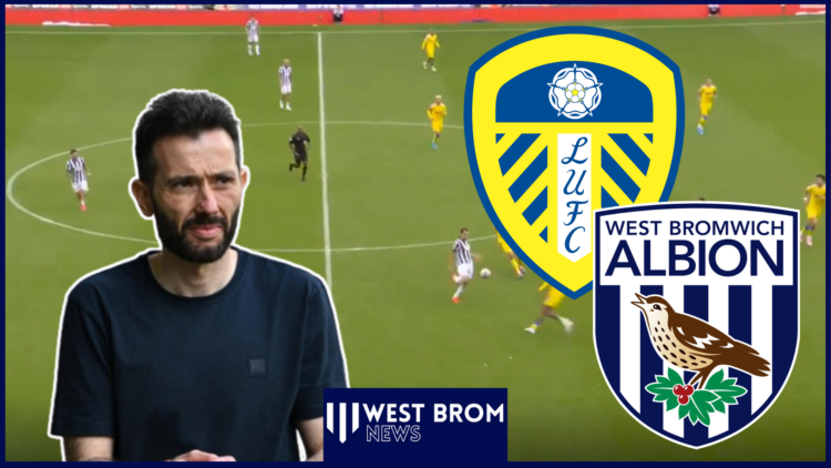 Chris Foy, Junior Firpo, Leeds United badge, West Brom badge