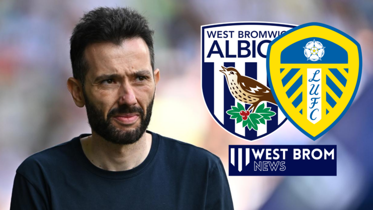 Carlos Corberan, West Brom and Leeds United badges
