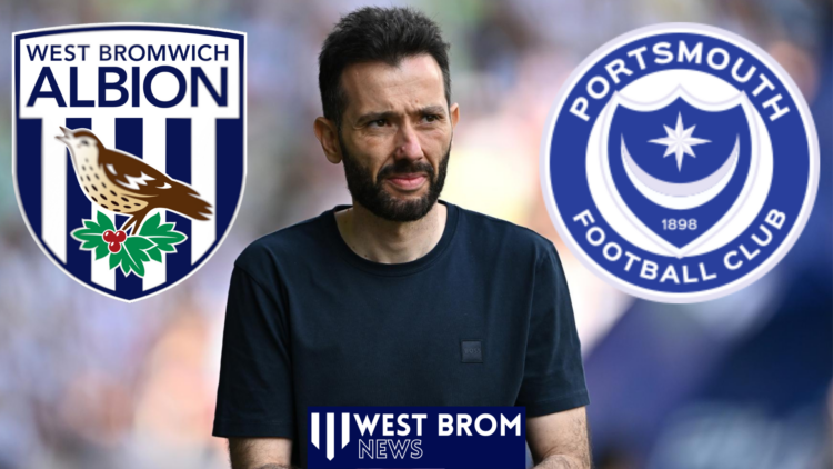 Carlos Corberan, West Brom badge, Portsmouth badge