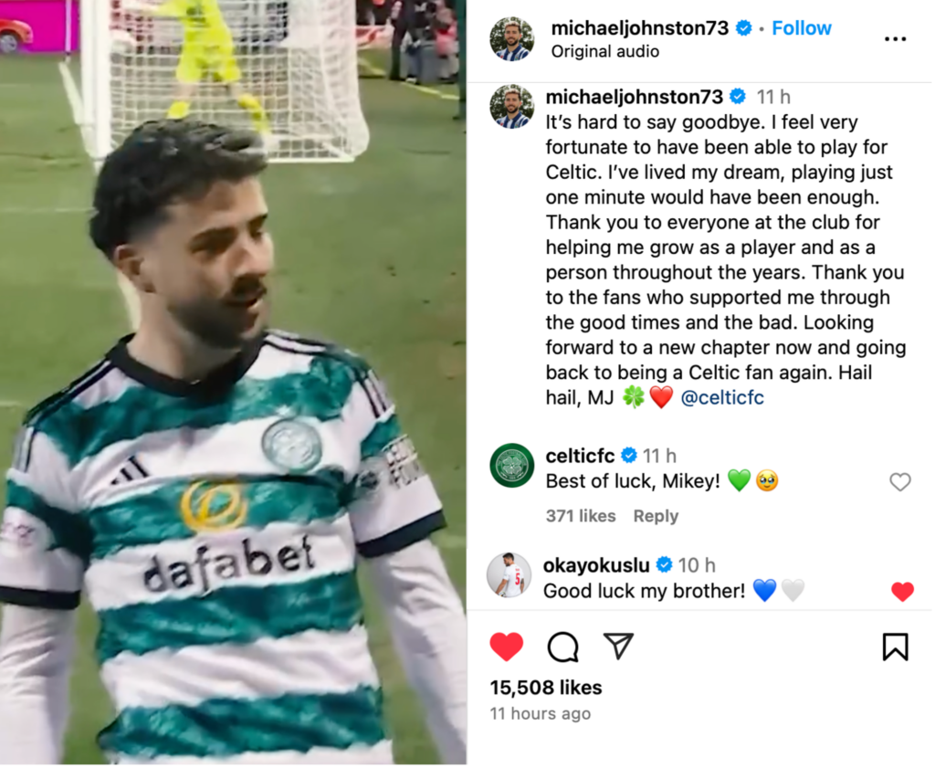 Mikey Johnston West Brom Celtic Instagram