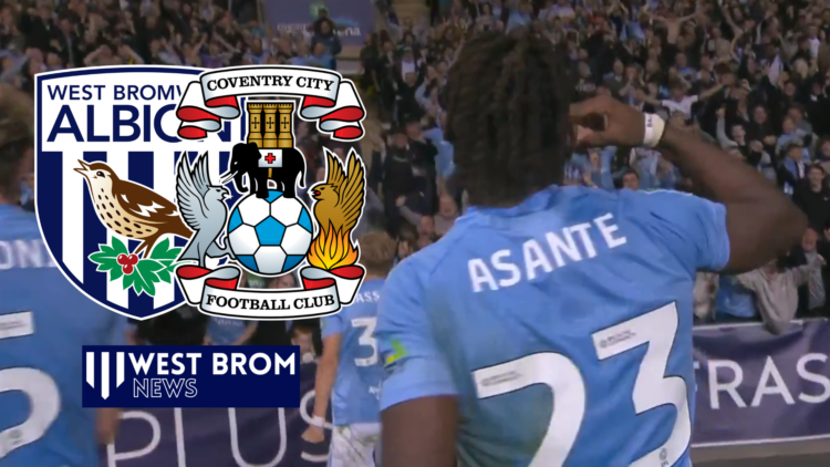 West Brom and Coventry badges, Brandon Thomas-Asante