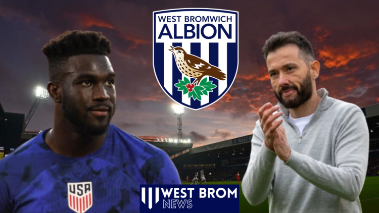 Carlos Corberan, Daryl Dike, West Brom badge
