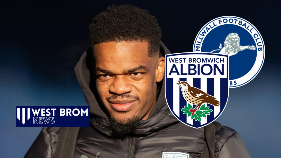 Grady Diangana, West Brom badge, Millwall badge