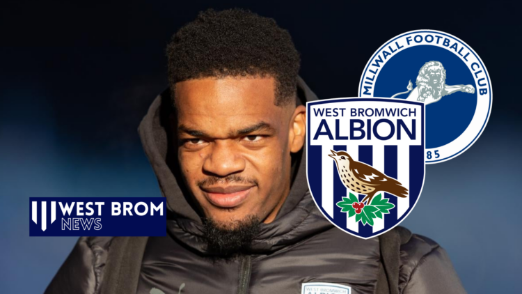Grady Diangana, West Brom badge, Millwall badge