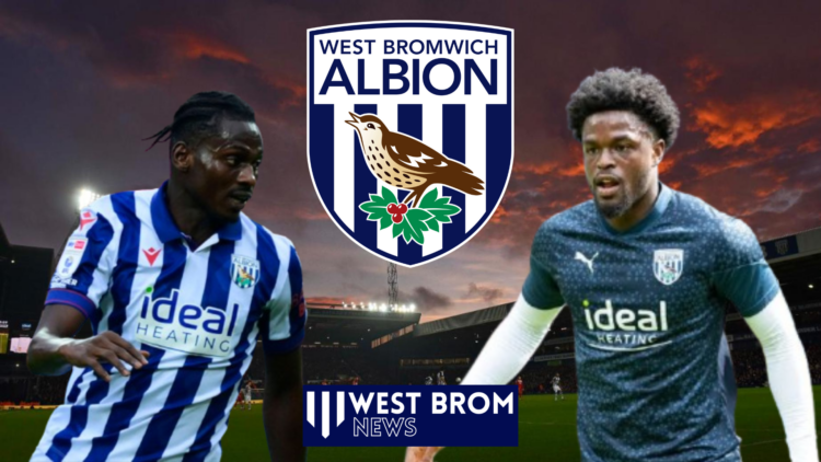 Josh Maja, Ousmane Diakite, West Brom badge