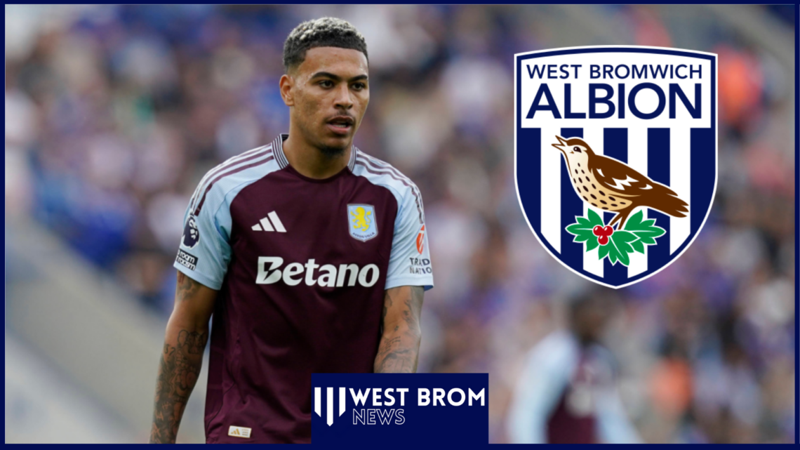 Picture of Morgan Rogers with West Brom badge