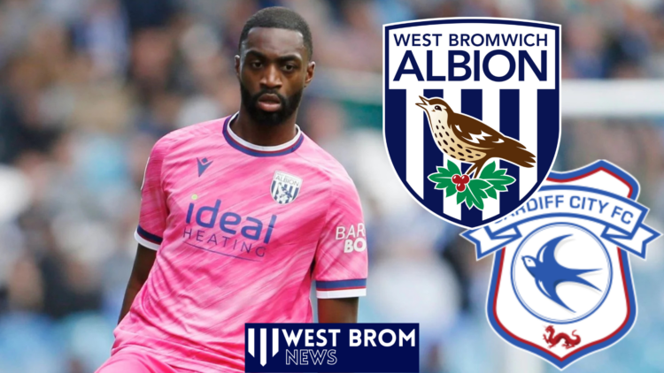 Semi Ajayi, West Brom badge, Cardiff City badge