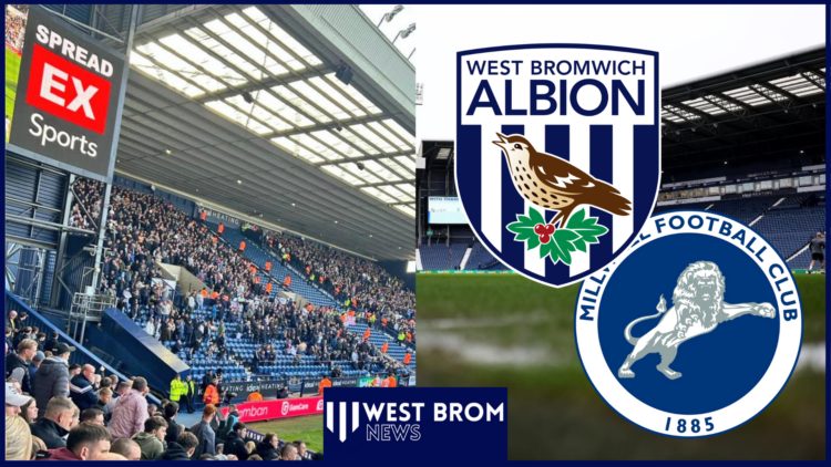 The Hawthorns, West Brom badge, Millwall badge