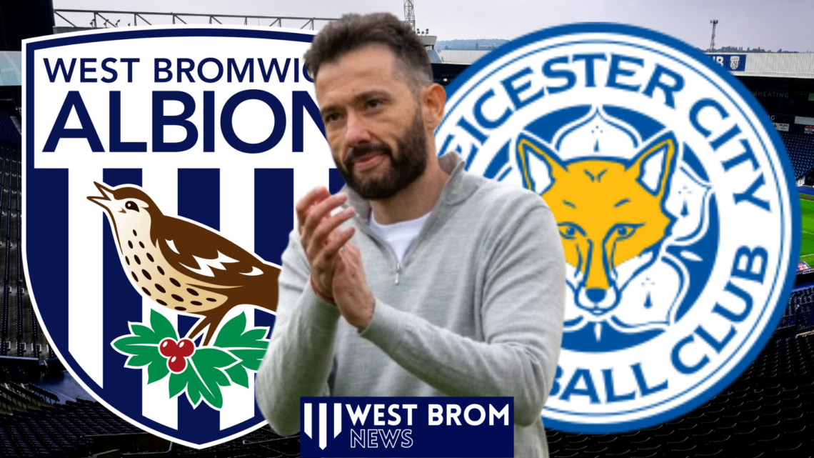 Carlos Corberan, West Brom badge, Leicester City badge
