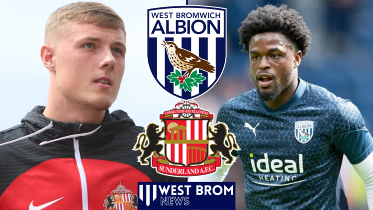 Josh Maja, Dan Ballard, West Brom badge, Sunderland badge