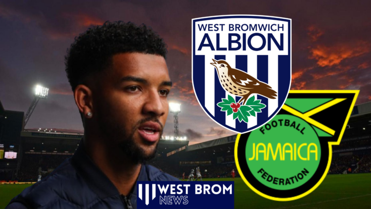 Mason Holgate, West Brom badge, Jamaica badge