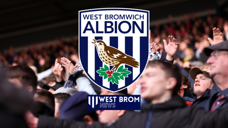 West Brom badge and fans