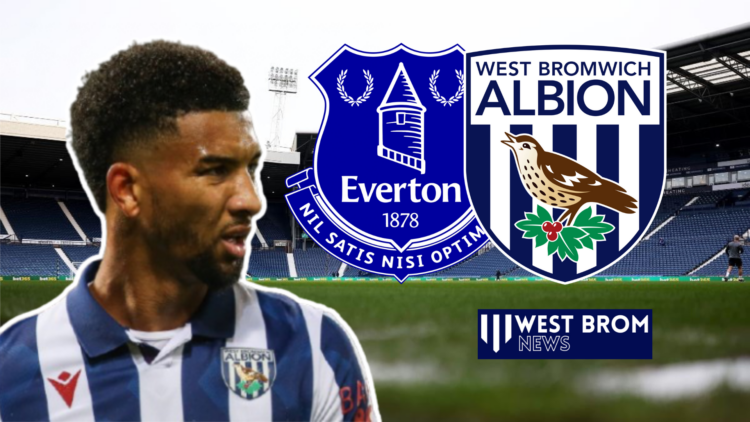 Mason Holgate, West Brom and Everton badges