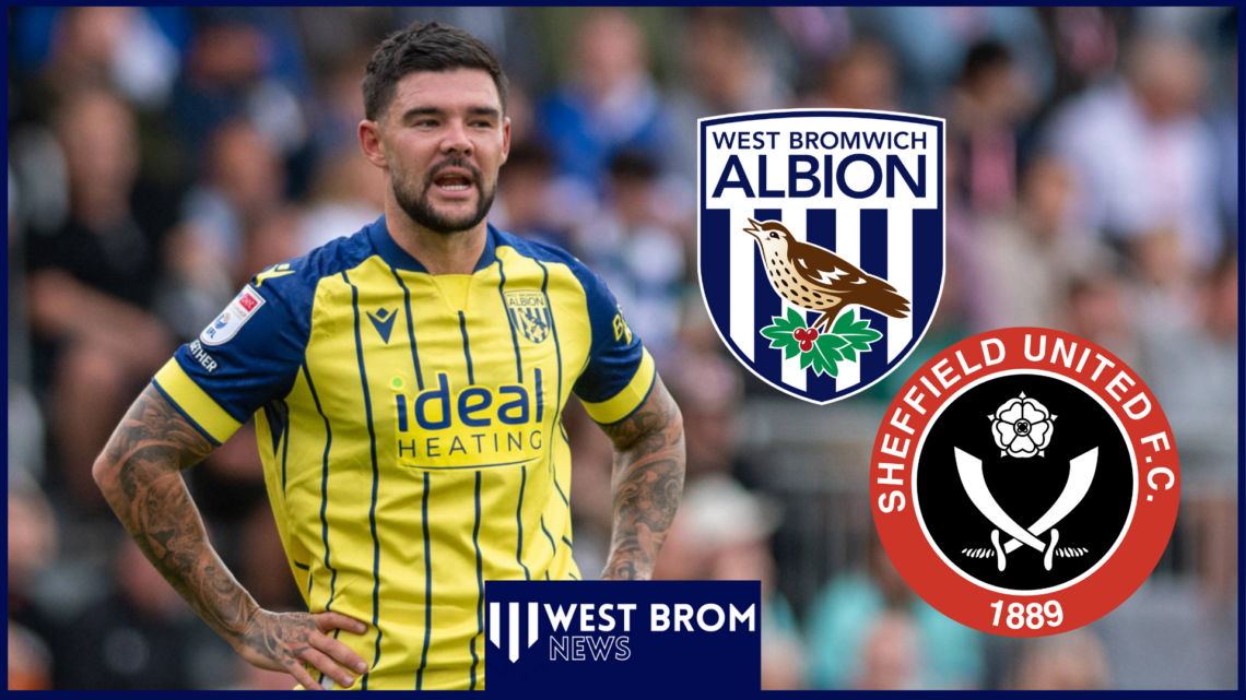 Alex Mowatt, West Brom badge, Sheffield United badge