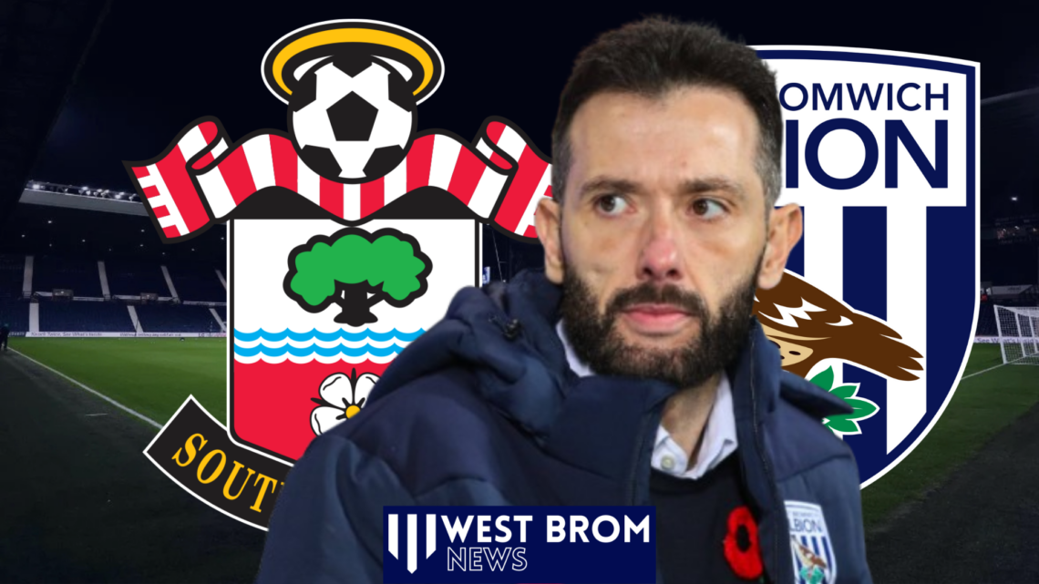 Carlos Corberan, Southampton badge, West Brom badge