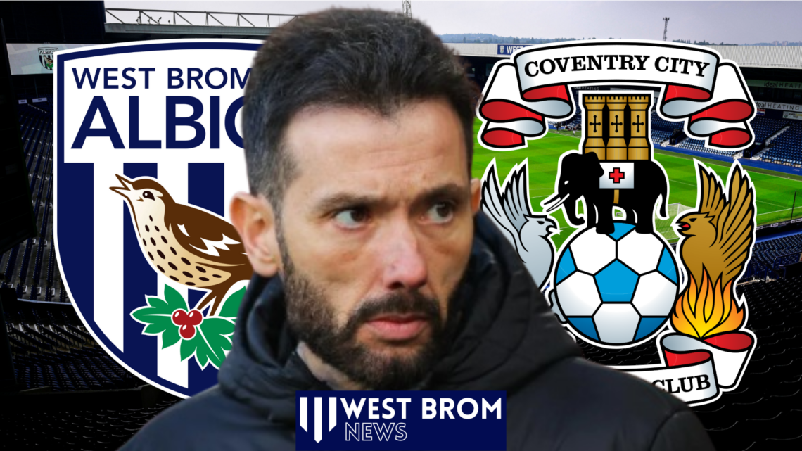 Carlos Corberan, West Brom badge, Coventry City badge