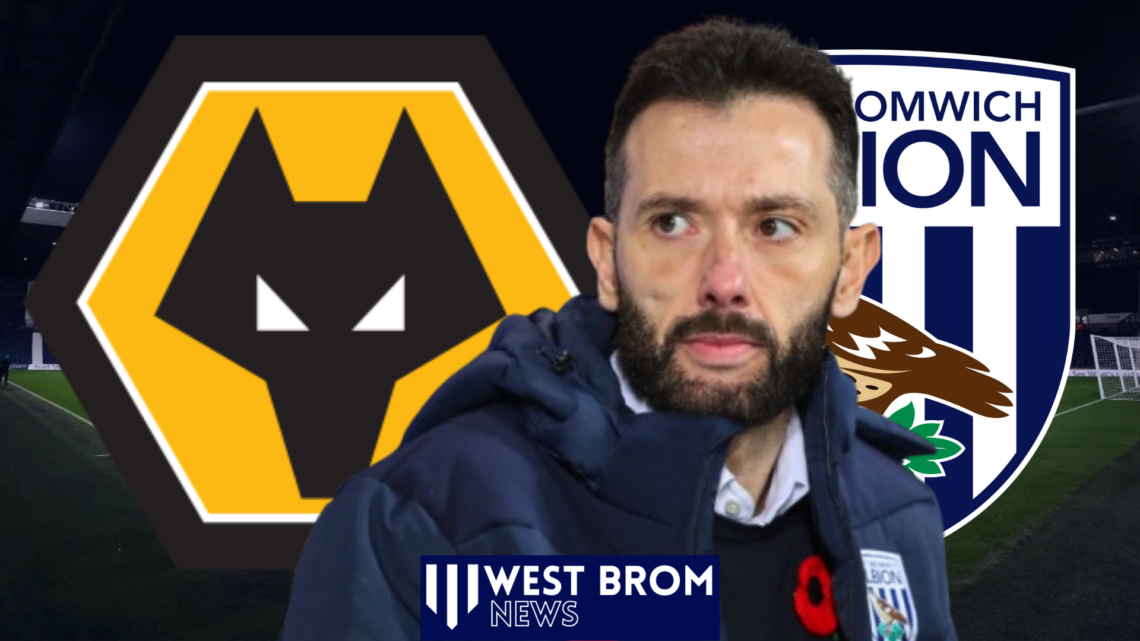 Carlos Corberan, Wolves badge, West Brom badge