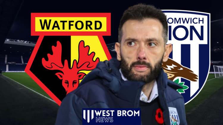 Carlos Corberan, Watford badge, West Brom badge