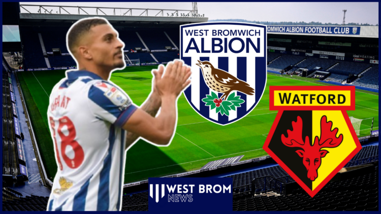 Karlan Grant, West Brom badge, Watford badge